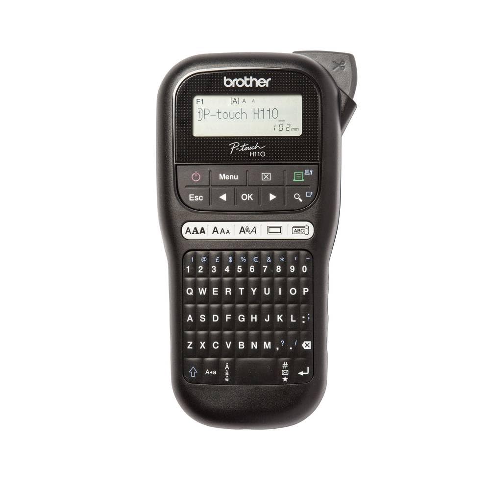 Brother PT-H110 Monochrom Beschriftungsgerät (für 3,5 bis 12 mm breite TZe-Schriftbänder, bis zu 20 mm/Sek. Druckgeschwindigkeit)