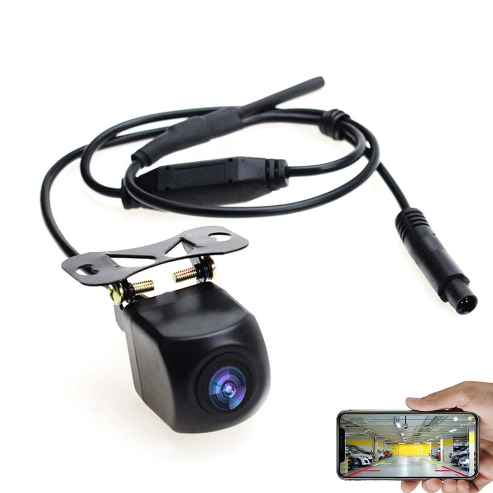 GOFORJUMP WiFi Rückfahrkamera Auto Rückfahrkamera 12V Mini Body Wasserdichter Tachograph für iPhone und Android