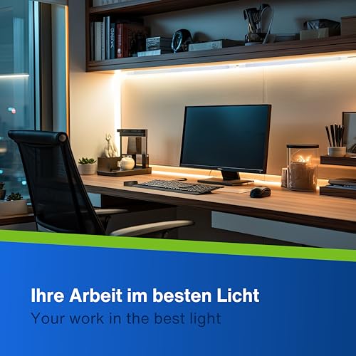 REV Unterbauleuchte Küche LED V600 - Schrankbeleuchtung 60cm, 20.000h, LED Leiste 8W, 600lm, 3000K, weiß