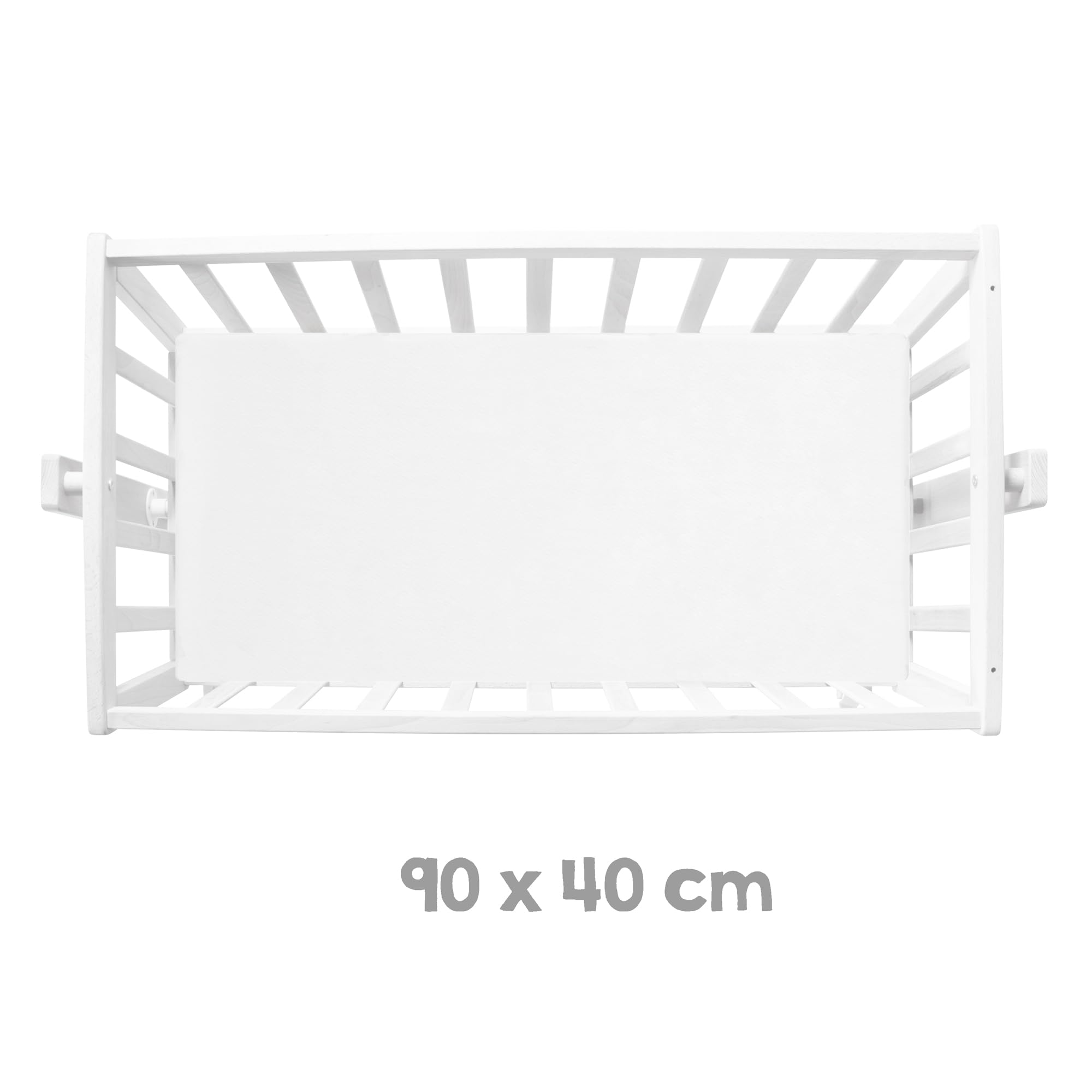 roba Babywiege 40 x 90 cm Kleine Wolke aus Holz - Stubenwagen & Wiege - Bett Set komplett mit Feststellfunktion - Wolken Motiv in Rosa - Inkl. Ausstattung - Holz weiß