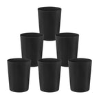 Cetomo 7.2L*6 Mülleimer, Abfalleimer, Papierkorb, Müllbehälter, Plastikmülleimer, Abfallbehälter für Papierabfall, Büro, Schlafzimmer, Kunststoff (PP), Schwarz, 7.2L (21 x 17.3 x 26.5 cm), 6er Set