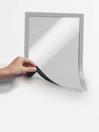 Durable Info-Rahmen Duraframe Magnetic (A4, Magnetrahmen für metallische Oberflächen) 5 Stück, silber, 486923