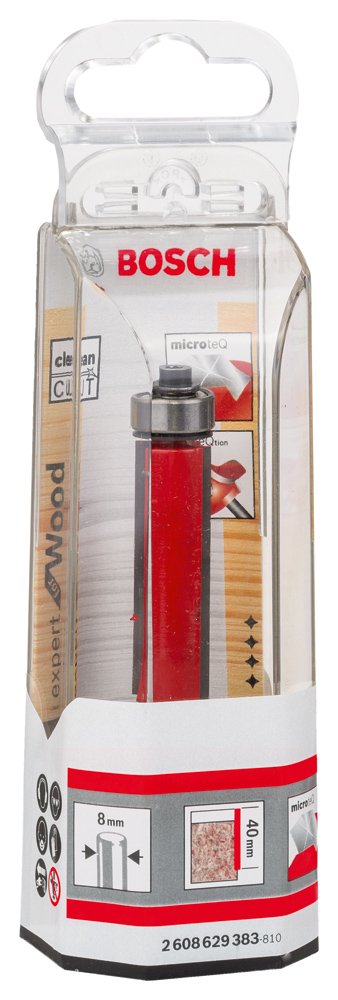 Bosch Accessories 2608629383 Bündigfräser Expert for Wood, Mehrfarbig, Ø 12,7 mm / Arbeitslänge 40 mm