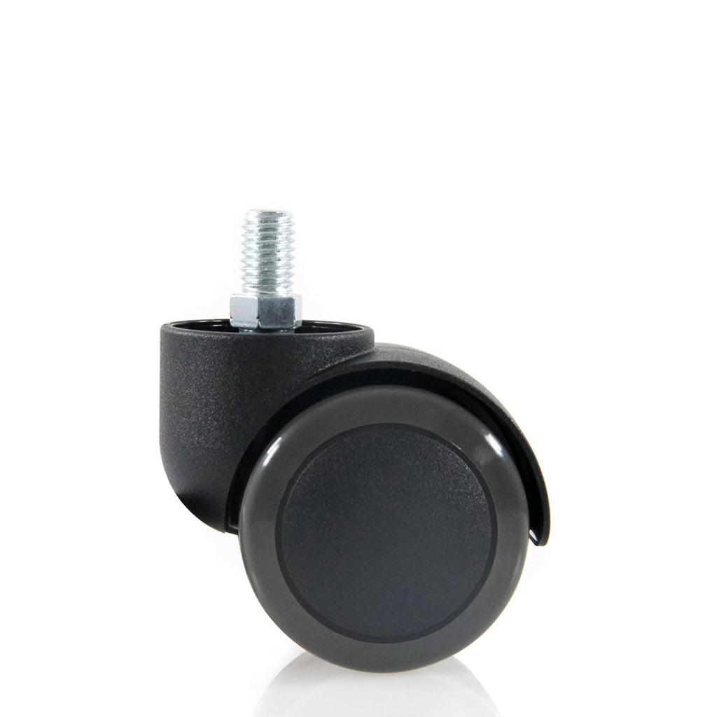 hjh OFFICE 619007 5X Hartbodenrollen 50mm / Gewinde M10 Büro-Stuhl-Rollen für Hartböden (5er Pack)