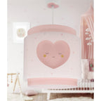 Dalber Lampe kinderzimmer, kinderlampe Pendelleuchte Hängelampe, Deckenleuchte Kinder, Deckenlampe kinderzimmer Baby Dreams Herz Rosa, 76012S, E27