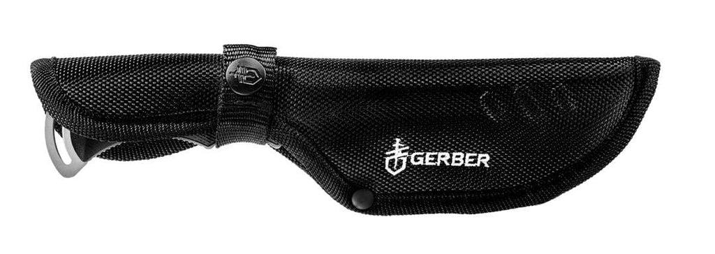 Gerber Outdoormesser mit Holster, Freeman Guide, Full-Tang-Konstruktion, Klingenlänge: 10,1 cm, Schwarz, 31-000588