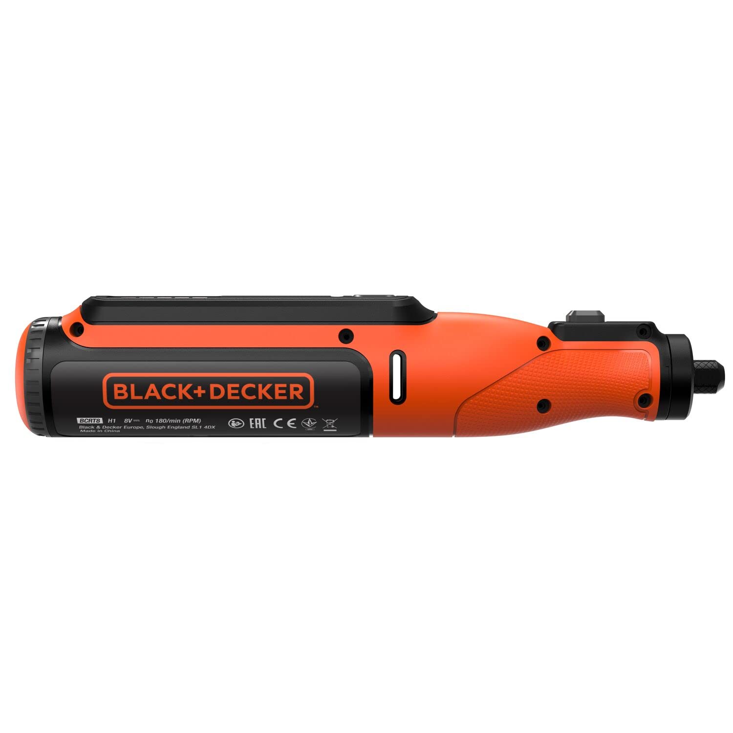 Black+Decker Akku-Multifunktionswerkzeug mit 52-tlg. Zubehör BCRT8IK (7.2V, 1.5Ah, Universal-Feinbohrschleifer mit Licht, zum Schneiden, Schleifen, Polieren und Schmirgeln, inkl. USB-Ladekabel + Box)