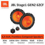 JBL Stage1 GEN2 62CF Komponenten Lautsprecher Auto 165mm (6,5 Zoll): von Harman Kardon Car HiFi mit 80W RMS und 640W Max Component Auto Boxen Set mit 2 Tieftöner + 2 Hochtöner