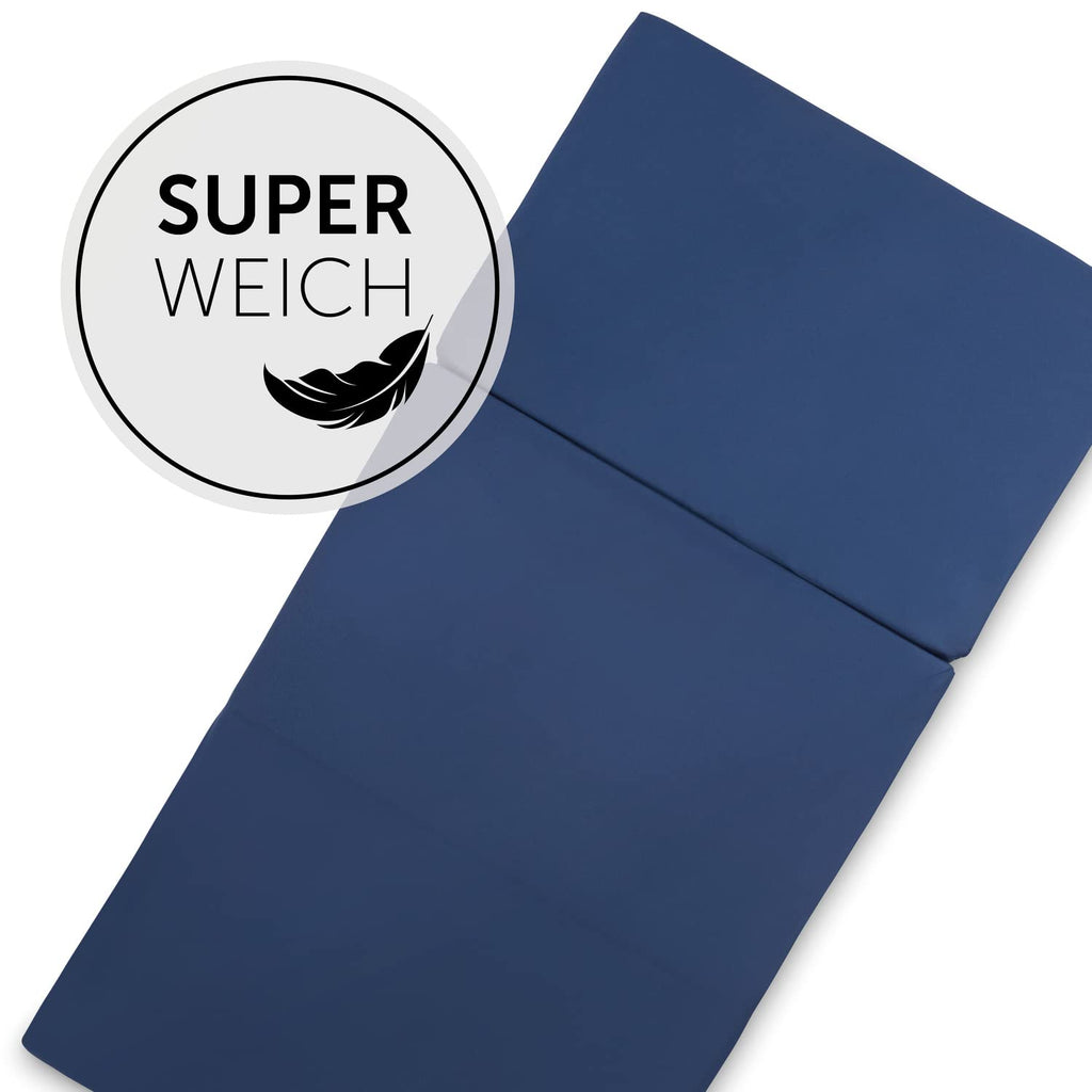 hauck Sleeper, Navy - 120x60x5 cm - Faltmatratze für Kinderreisebetten mit Tragetasche - Klein Zusammenklappbar - Kompatibel mit Dream N Play Plus, Sleep N Play Go Plus, Play N Relax Center