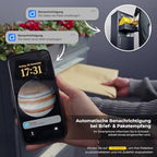 Metzler Paketbox, Briefkasten mit großem Paketfach in Anthrazit, personalisierte Paketbox für draußen, Standbriefkasten mit Paketfach, Paketkasten, Postbox mit Gravur, rostfrei und massiv - Bispo 2