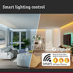 Paulmann 92466 LED Einbauleuchte Base Smart Home Zigbee Basisset schwenkbar rund 230V 3x4,9W 3x420lm dimmbar 90mm Weiß Metall RGBW+