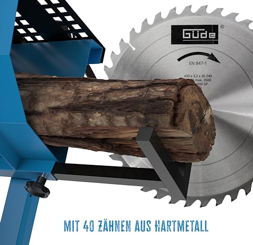 Güde 1839 Brennholzsägeblatt HM 400x30x3,2x40Z (aus Hartmetall, 40 cm Durchmesser, 3 cm Sägeblattbohrung, 40 Zähne, 2,2 mm Sägeblattstärke, für max. Schnitte mit bis zu 3500 1/min)