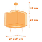 Dalber Lampe kinderzimmer, kinderlampe Pendelleuchte Hängelampe, Deckenleuchte Kinder, Deckenlampe kinderzimmer, Dinosaurier Dinos, 73452, E27, Mehrfarbig