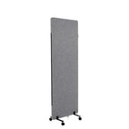 hjh OFFICE Mobile Akustik Trennwand einzeln 177 x 60 cm FLEXMIUT Stoff Dunkelgrau Raumteiler Mittelpanel mit Rollen & Gleiter 891007
