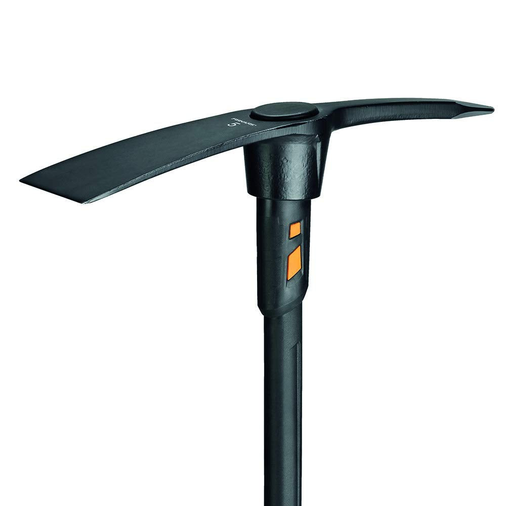 Fiskars Kreuzhacke IsoCore L für grobe Arbeiten auf harten, steinigen Böden, Länge: 91 cm, Gewicht: 3,4 kg, Schwarz/Orange, 1020166