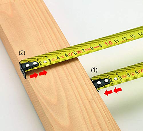 SOLA BIG T - Bandmaß 8m / 25mm - extrem robustes Profi-Rollbandmaß mit Gürtelclip - Stahlband, gelb lackiert mit mm Skala - Genauigkeitsklasse I - Rollmeter mit rutschfestem Endhaken - Länge 8m/25mm