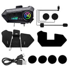 Tiardey Motorrad-Gegensprechanlage, Helm, Bluetooth-Headset, Sprachassistent, unterstützt doppelte Geräuschunterdrückung, High-Definition-Anrufe, gleichzeitiges Musikhören und Navigieren