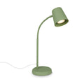 BRILONER – Nachttischlampe, Schreibtischlampe Schwenkbar, Tischlampe GU10 für Home Office mit Kabelschalter, Leselampe, Lindgrün