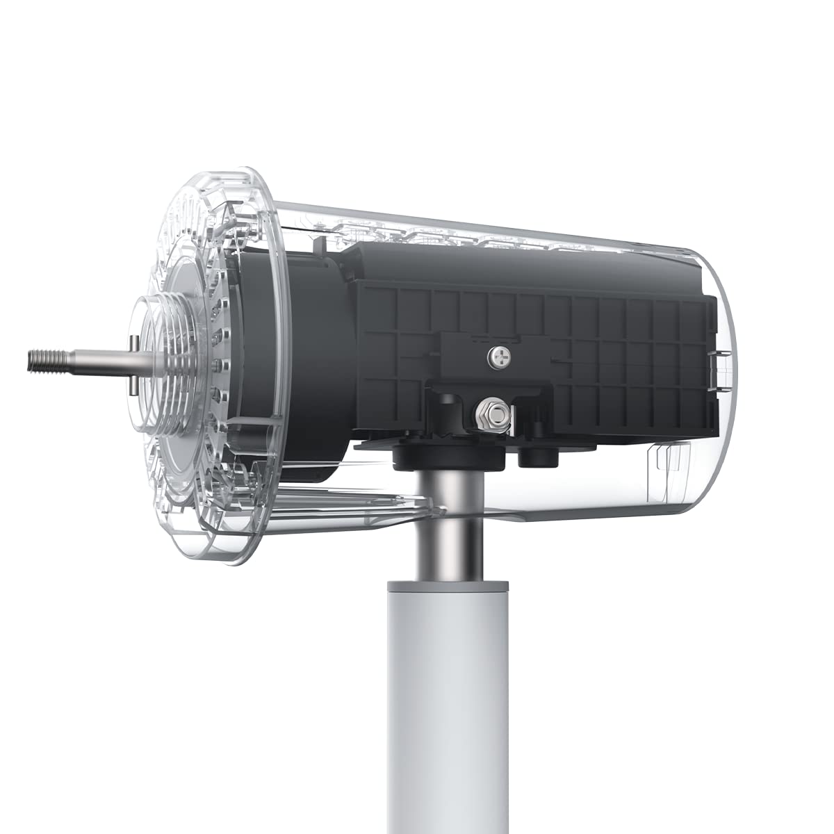 XIAOMI Mi Smart Standing Fan 2 Tisch- Standventilator mit optionaler iOS/Android Mi Home Appanbindung (15 W sparsamer BLDC Motor, 58 dB, 4 Geschwindigkeitsstufen, Google Assistant kompatibel) Weiß