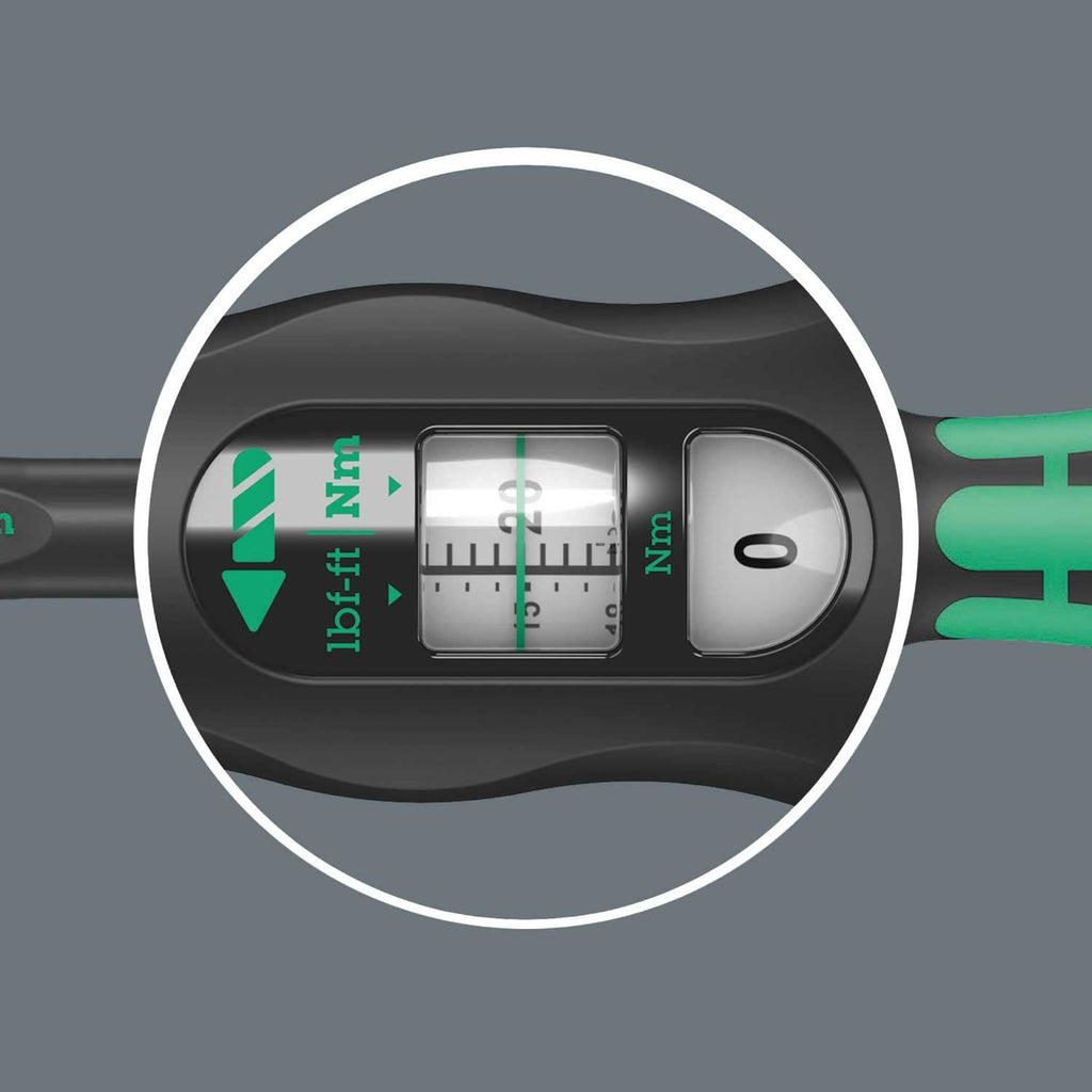 Wera 05075611001 Click-Torque B 2 Drehmomentschlüssel mit Umschaltknarre 3/8", 20-100 Nm