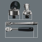 Wera 05004034001 8004 B Zyklop Metal-Knarre mit Umschalthebel mit 3/8Zoll-Antrieb , 3/8 Zoll x 222.0 mm