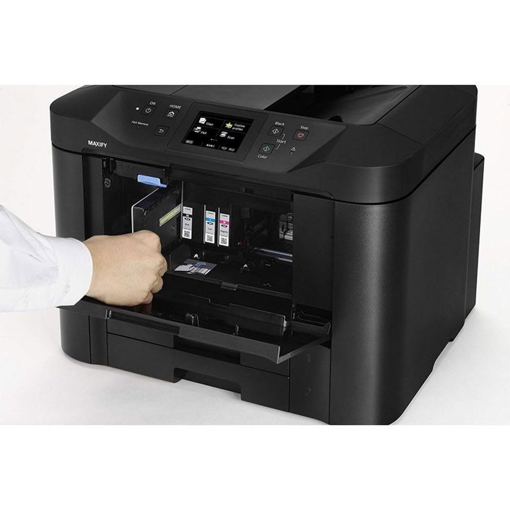 Canon MAXIFY MB5450 Tintenstrahldrucker 4-in-1 Multifunktionsgerät DIN A4 (Drucker, Scanner, Kopierer, Fax, Duplex-ADF, 600x1200 DPI, WLAN, 24/15,5 ISO-Seiten/Min., Duplexdruck, 500-Blatt-Kassette)
