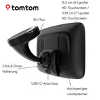 TomTom LKW Navi GO Expert Plus (7 Zoll-Display, Routenführung und POIs für große Fahrzeuge, TomTom Traffic inklusive, Weltkarten, Echtzeitwarnungen zu Beschränkungen)