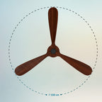 Cecotec Deckenventilator mit Fernbedienung und WLAN EnergySilence Aero 5500 Black Aqua Connected. 40 W, Durchmesser 52 Zoll, 3 Flügel, Schutzart IP44, Winter-Summer-Modus, Timer