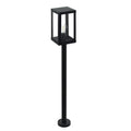 EGLO Außen-Stehlampe Alamonte 1, 1 flammige Außenleuchte, Stehleuchte aus Stahl verzinkt in Schwarz und Glas in Transparent, E27 Fassung, IP44