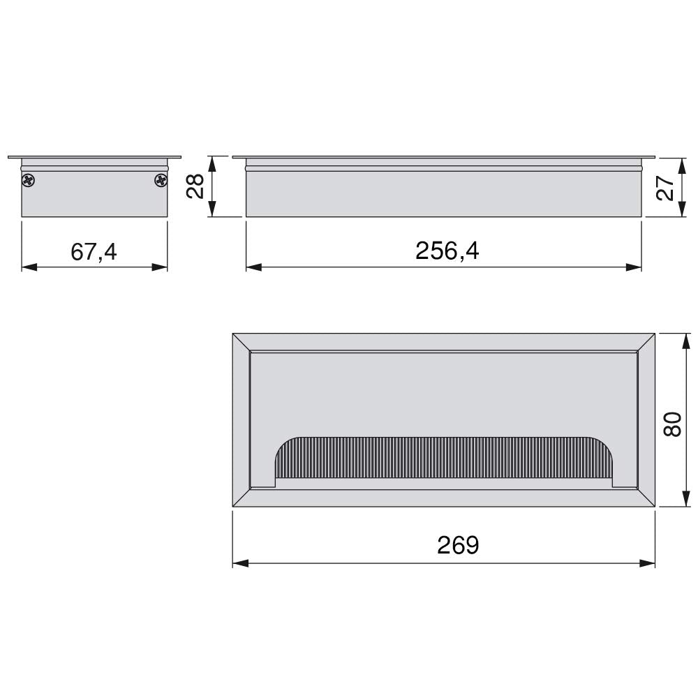 Emuca 8935635 Flaschenwagen ausziehbar mit Dämpfungsverschluss für Unterschrank, anthrazit, 200 mm