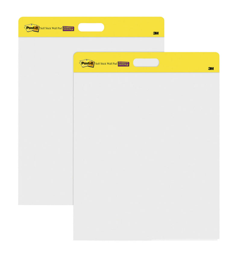 Post-it Super Sticky selbsthaftendes Meeting Chart/Flipchart für Wand-Montage 566, Weiß, 58.4 cm x 50.8 cm, 20 Blatt/Block, 2 Blöcke/Packung, 100% PEFC, SGSCH-PEFC-COC-110078