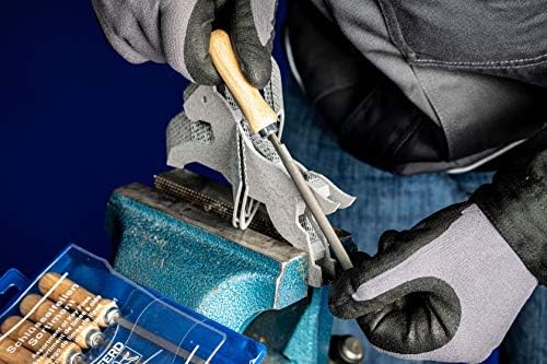 PFERD TOOLS Schlüsselfeilen-Set 265 B in Kunststofftasche, 6 Feilen, 100mm, mit Holzheften, 11706100 - für eine große Bandbreite von filigranen und leichten Feilaufgaben geeignet
