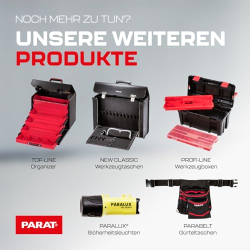 PARAT BASIC Tool Softbag S | Robuste Werkzeugtasche für Elektriker & Handwerker | Kompakte Tool Bag mit Schultergurt & Tragegriff | Kompakte Werkzeugtasche mit 21 Fächern & Reißverschlusstasche
