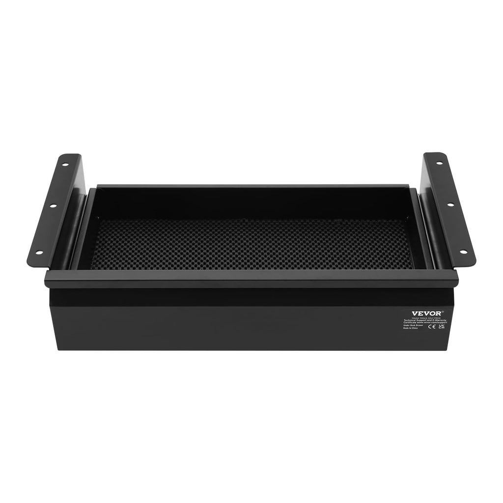 VEVOR Untertisch Schublade 440x223x101 mm, Unterbau Schreibtisch, versteckter Schreibtisch-Aufbewahrungs-Organizer, Bleistiftschublade unter dem Tisch für Sitz-Steh-Arbeitsplätze im Büro & zu Hause