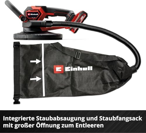 Einhell Professional Akku-Trockenbauschleifer TP-DWS 18/225 Li BL Solo Power X-Change (18 V, Brushless, inkl. 6 x Ø 225 mm Schleifpapier & 1 x Gitterleinen, ohne Akku und Ladegerät)