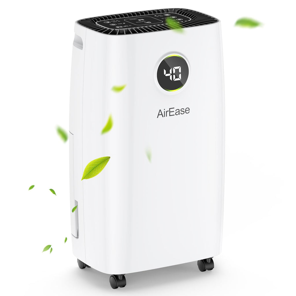 Luftentfeuchter Elektrisch, Auto Raumentfeuchter Elektrisch 25m²/122m³,Dehumidifier Entfeuchtung mit LED Display und Wasserbehälter-Vollanzeige, Gegen Feuchtigkeit, Filter, Timer