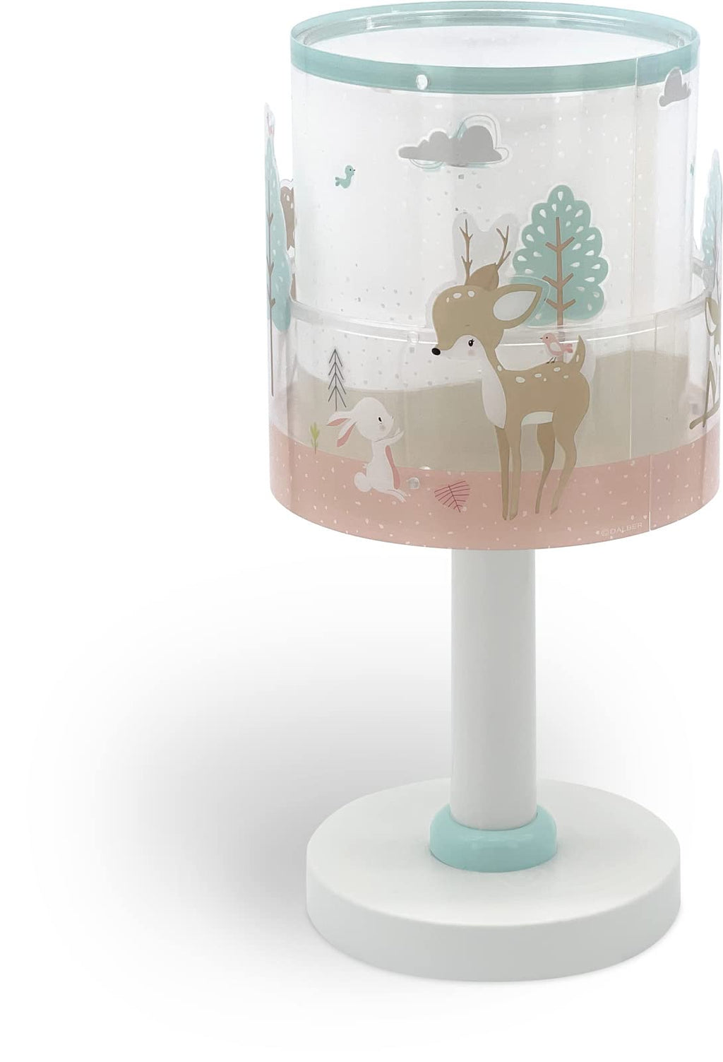 Dalber Kinder Tischlampe Nachttischlampe kinderzimmer Loving Deer Reh Tiere Rosa, 61271, E14