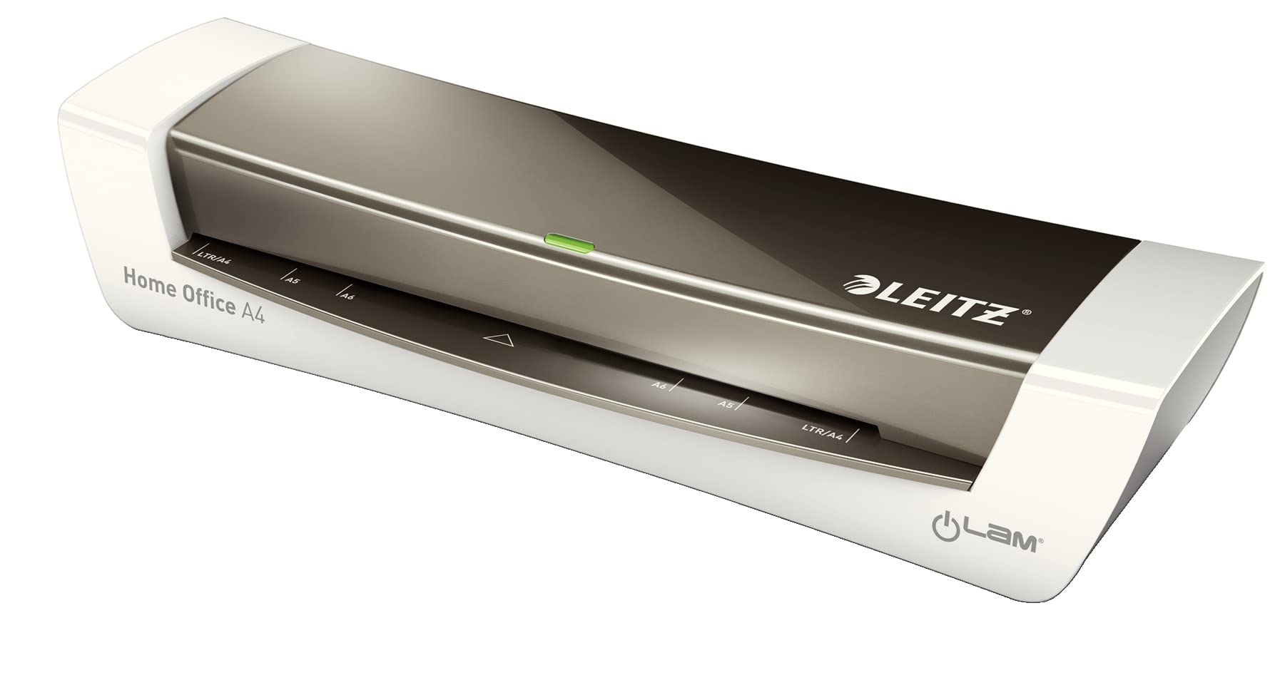Leitz A4 Laminiergerät, Für 80 bis 125 mic Laminierfolien, inkl. Laminierhüllen Starterkit, Ideal für den Einsatz im Home Office, kleinen Büros & Schule, Grau, iLAM, 73680089