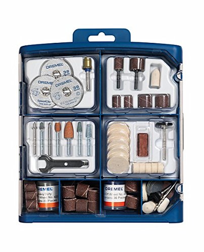 Dremel SC724 EZ SpeedClic Mehrzweck Zubehörset (150 Dremel Zubehören zum Schleifen, Schneiden, Schärfen, Polieren, Reinigen, Gravieren, Schnitten)