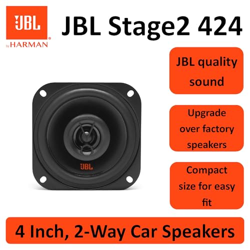 JBL Stage2 424 2-Wege Auto Lautsprecher Set von Harman Kardon - 150 Watt KFZ Autolautsprecher Boxen 10 cm