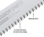Seidig Professional Series Gomboy 240 Handsäge Landschaftsbau klappbar, mittel Zähne 121–24