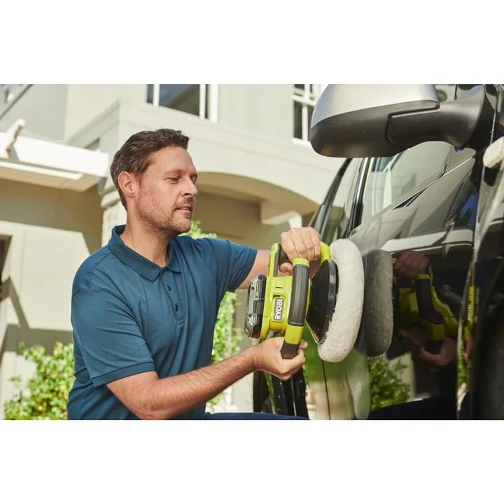 RYOBI 18 V ONE+ Akku-Polierer RBP18250-0 (Polierschwamm Durchmesser 250 mm, Schwingkreis 12,5 mm, Schwingzahl 2000-3600 min⁻¹, ohne Akku und Ladegerät)
