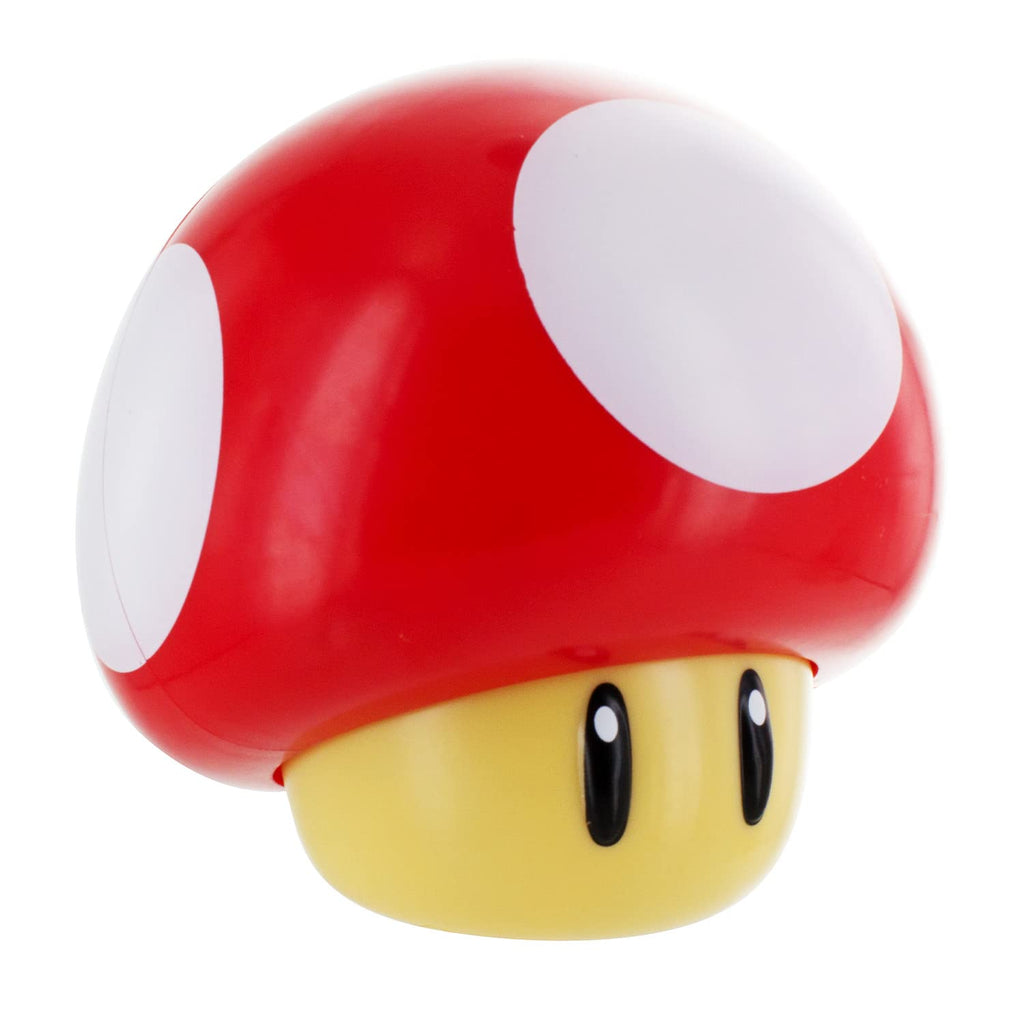 Super Mario Brothers Mushroom Figurenlicht - Offiziell lizenziertes Sammler-Movie-Merchandise mit Sound, Geschenk für Jungen, Kinderzimmer-Zubehör, Bunt, Rot