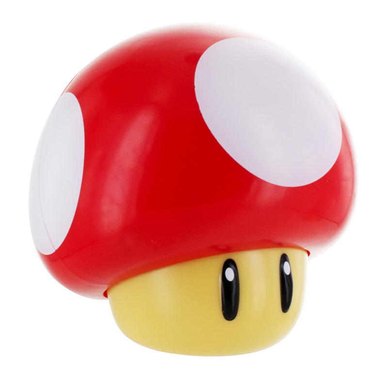 Super Mario Brothers Mushroom Figurenlicht - Offiziell lizenziertes Sammler-Movie-Merchandise mit Sound, Geschenk für Jungen, Kinderzimmer-Zubehör, Bunt, Rot