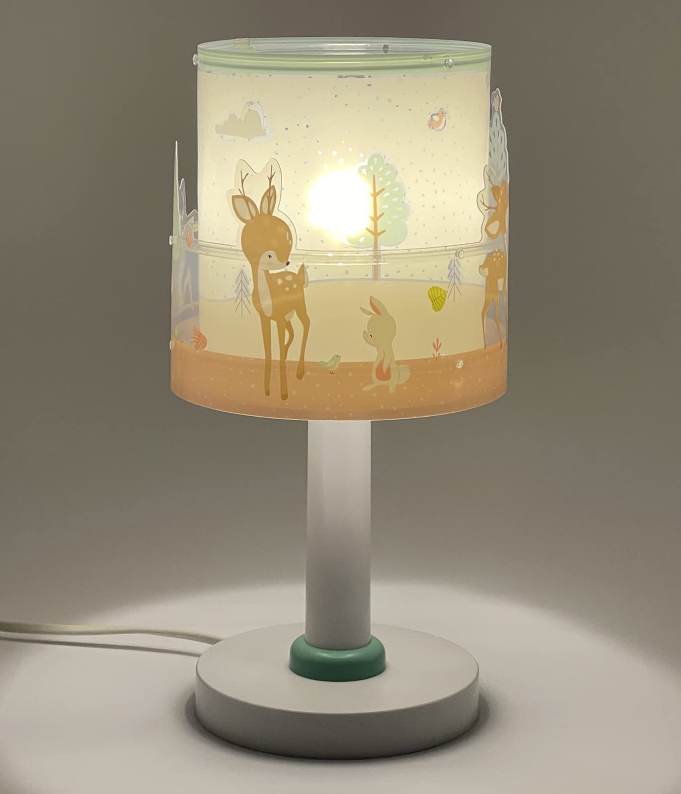 Dalber Kinder Tischlampe Nachttischlampe kinderzimmer Loving Deer Reh Tiere Rosa, 61271, E14