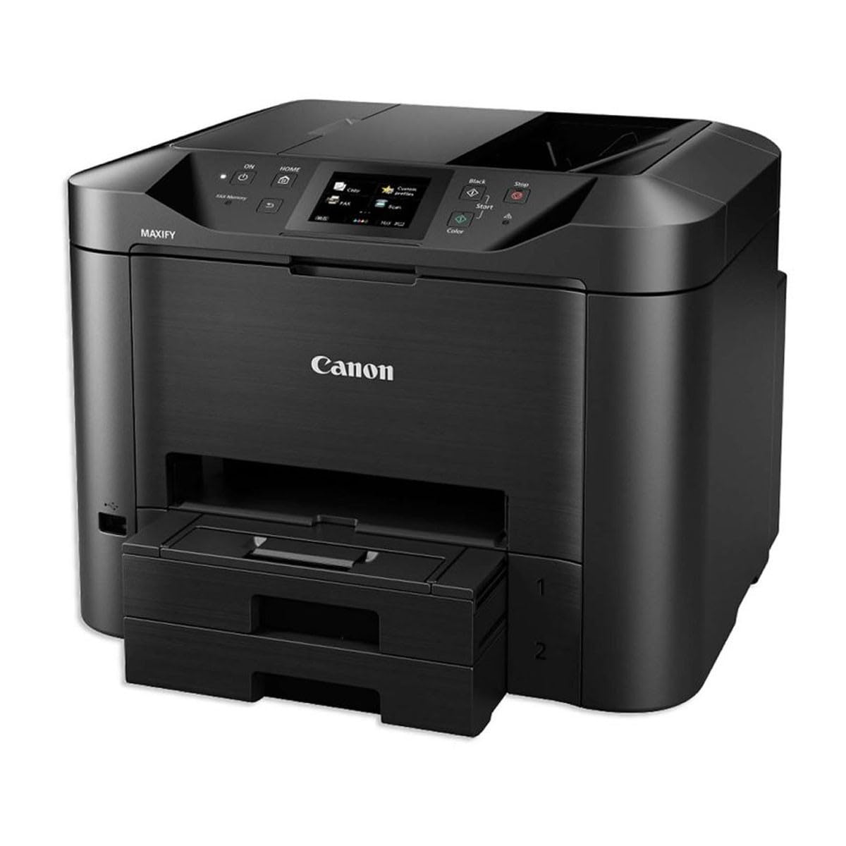 Canon MAXIFY MB5450 Tintenstrahldrucker 4-in-1 Multifunktionsgerät DIN A4 (Drucker, Scanner, Kopierer, Fax, Duplex-ADF, 600x1200 DPI, WLAN, 24/15,5 ISO-Seiten/Min., Duplexdruck, 500-Blatt-Kassette)