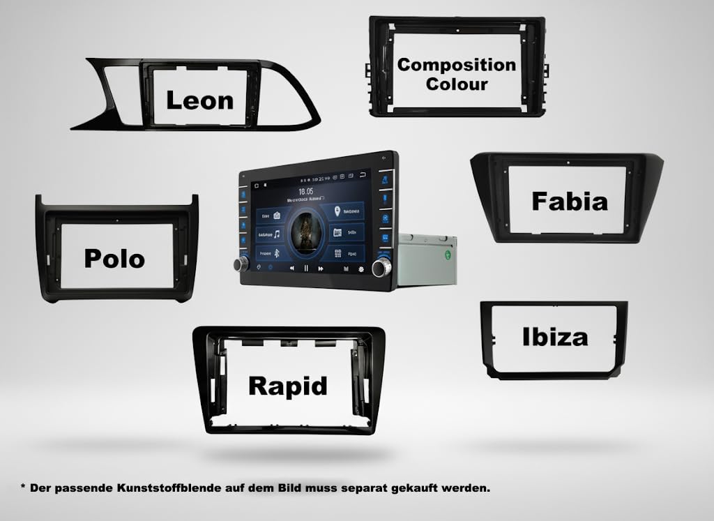 M.I.C. AVM8 Android 13 Autoradio mit navi: Snapdragon 665 6G+64G;8" IPS Display;4G SIM,Carplay,Android Auto,DAB+,DSP,BT 5,GPS: Ersatz für MQB Leon Polo Fabia Rapid Ibiza Composition Colour