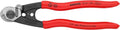 KNIPEX Drahtseilschere geschmiedet auf SB-Karte mit Kunststoff überzogen 190 mm, 95 61 190 SB