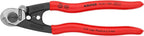 KNIPEX Drahtseilschere geschmiedet auf SB-Karte mit Kunststoff überzogen 190 mm, 95 61 190 SB