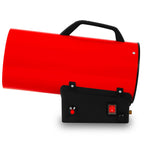 EBERTH Gasheizgebläse 15 kW Direkt, Heizkanone Gas, Luftdurchsatz 320 m³/h, Gasheizer mit Schlauch, Druckminderer, für Propan-/Butangasflasche, Gas Heizgebläse mit Überhitzungsschutz, Flammensicherung